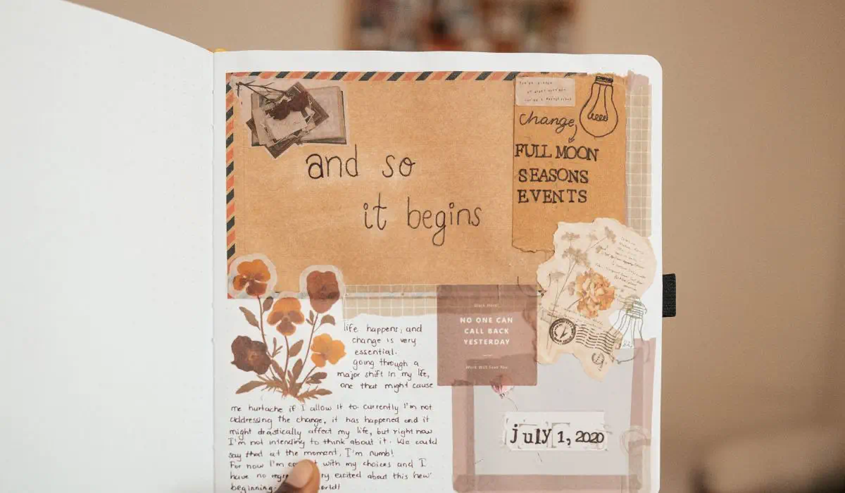 an artistic journal page
